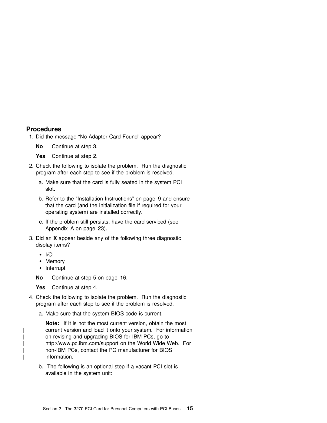 IBM 3270 manual Procedures 