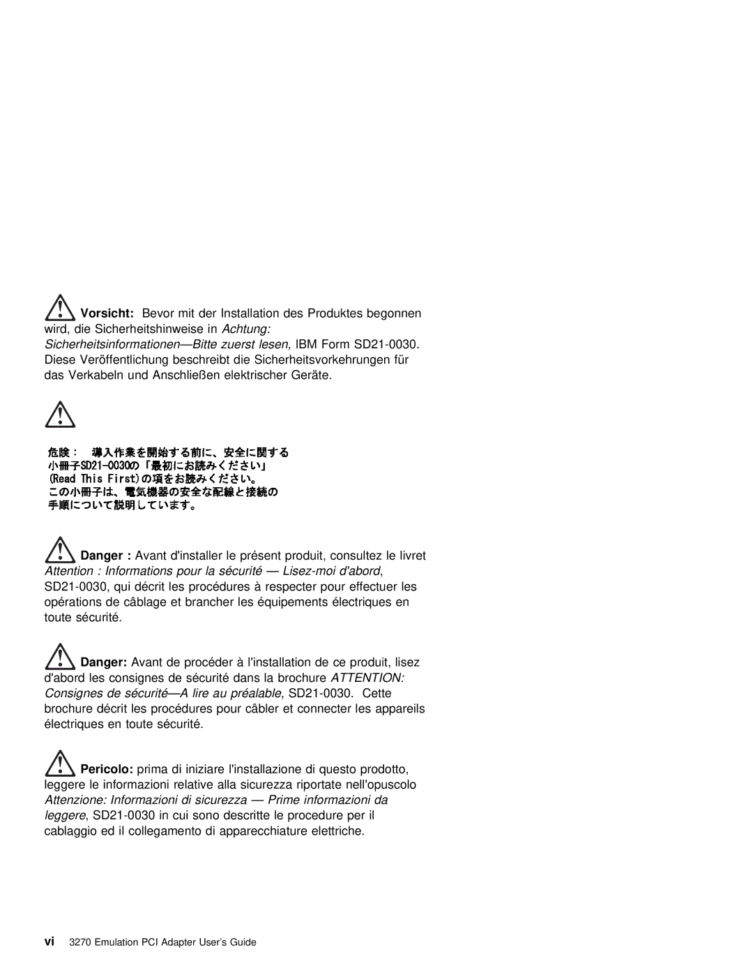 IBM manual Vi 3270 Emulation PCI Adapter User’s Guide 