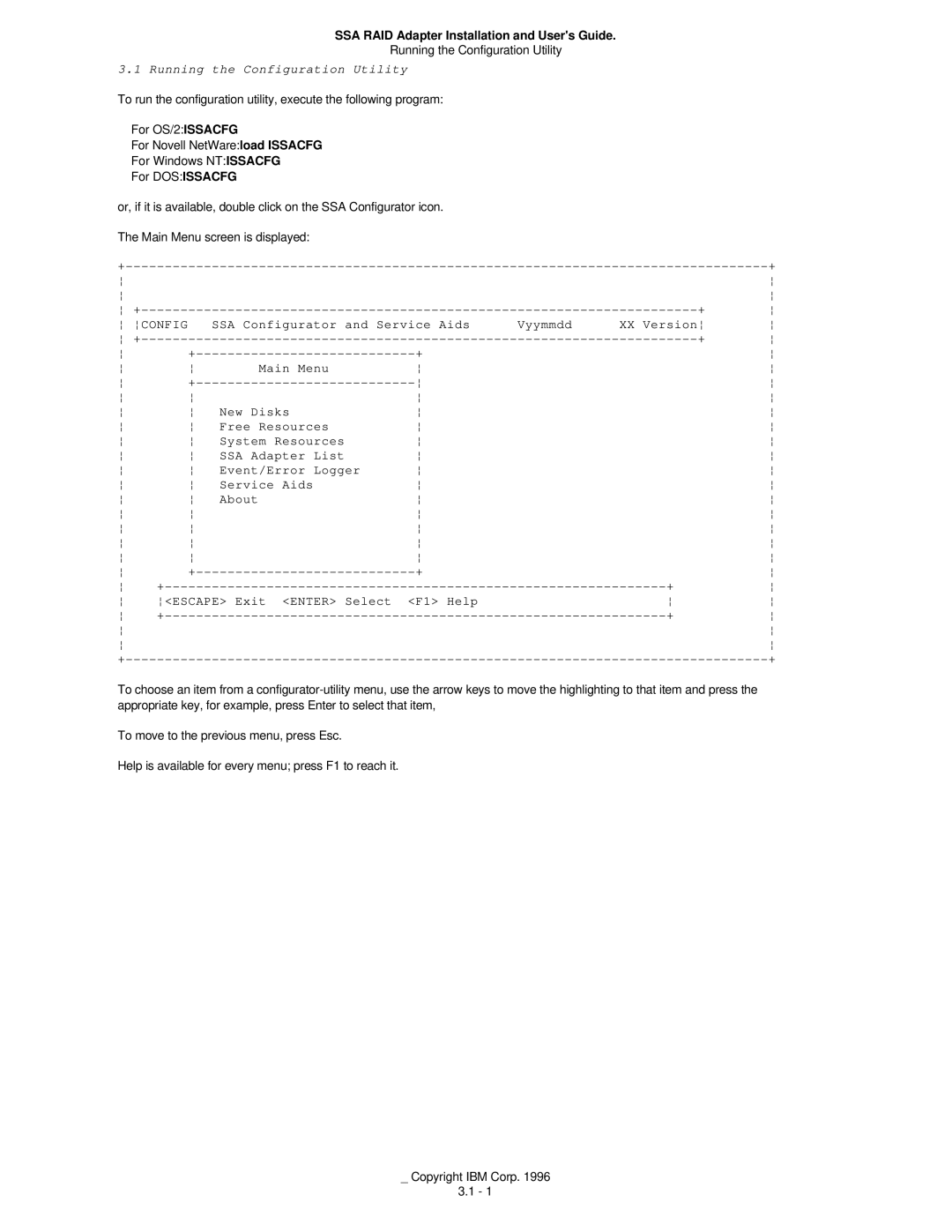 IBM 32H3816 manual Running the Configuration Utility, Vyymmdd 