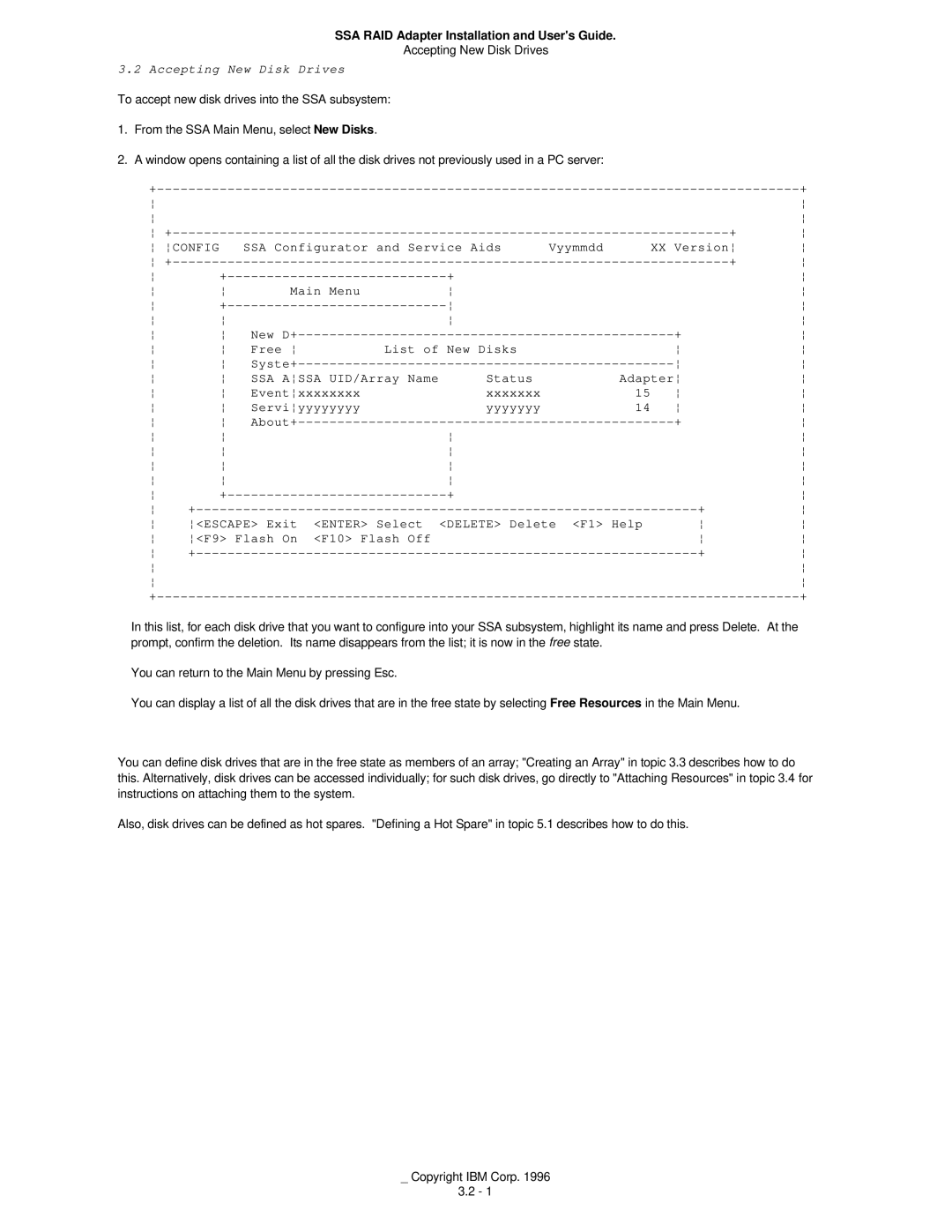 IBM 32H3816 manual Accepting New Disk Drives 