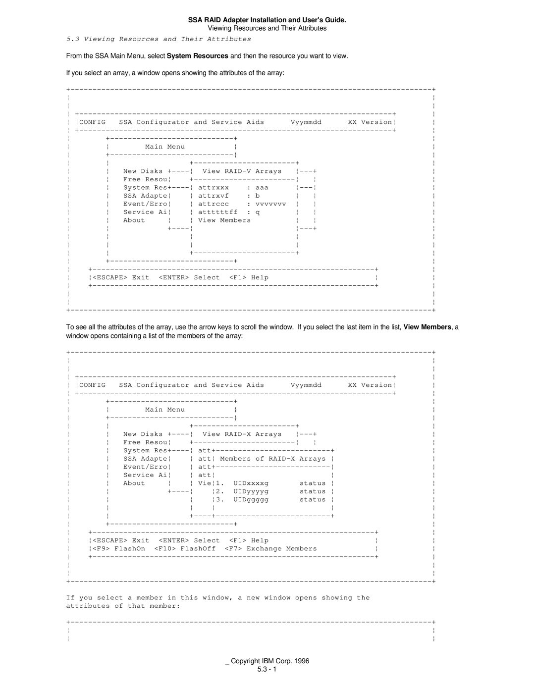 IBM 32H3816 manual Viewing Resources and Their Attributes 