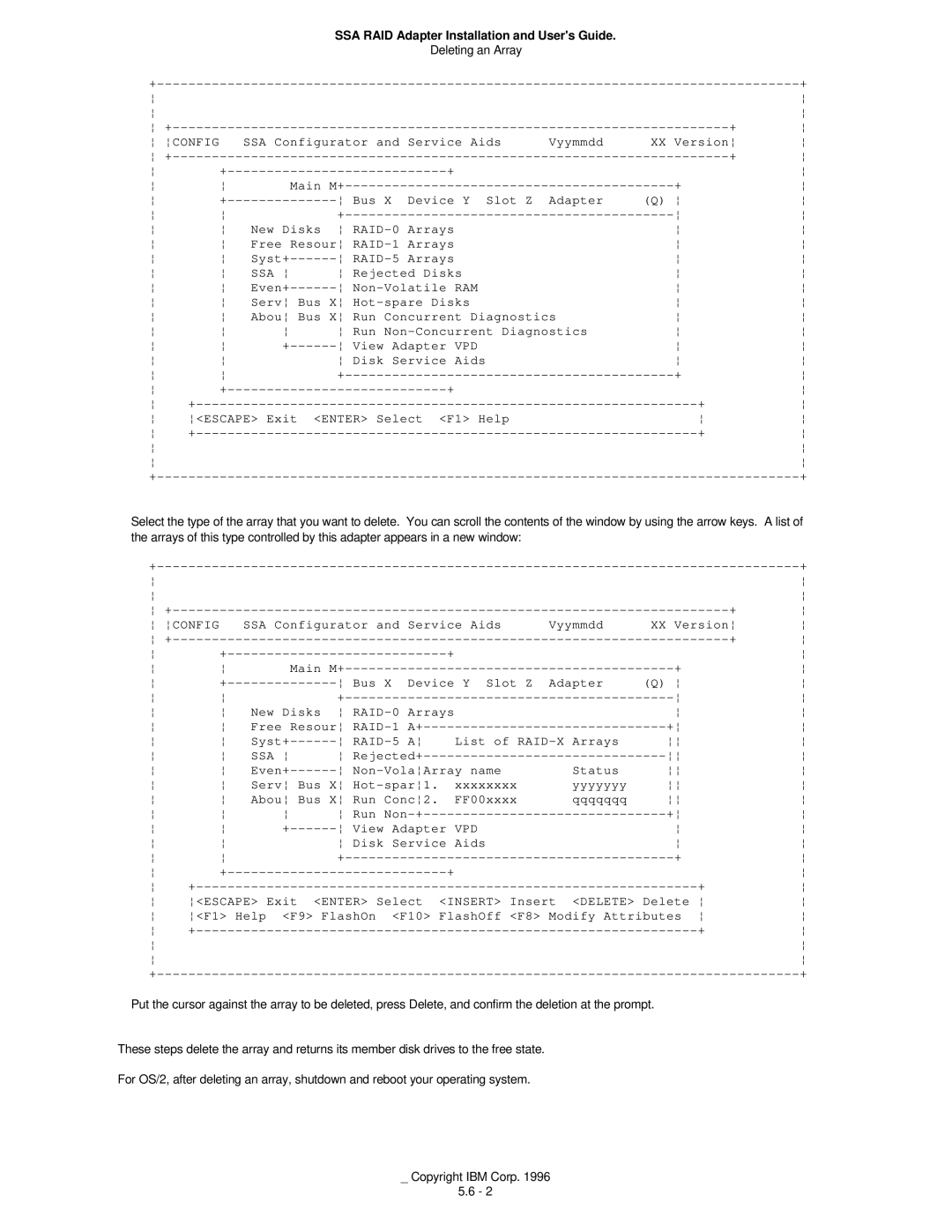 IBM 32H3816 manual RAID-5 Arrays, FF00xxxx Qqqqqqq 