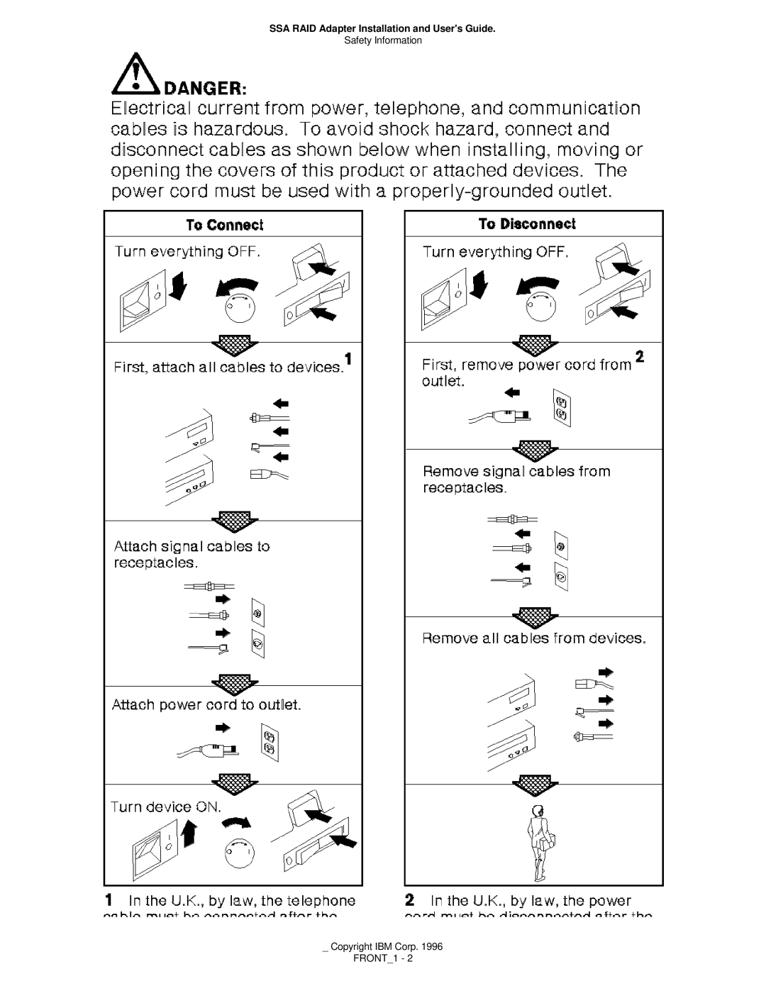 IBM 32H3816 manual Safety Information Copyright IBM Corp FRONT1 