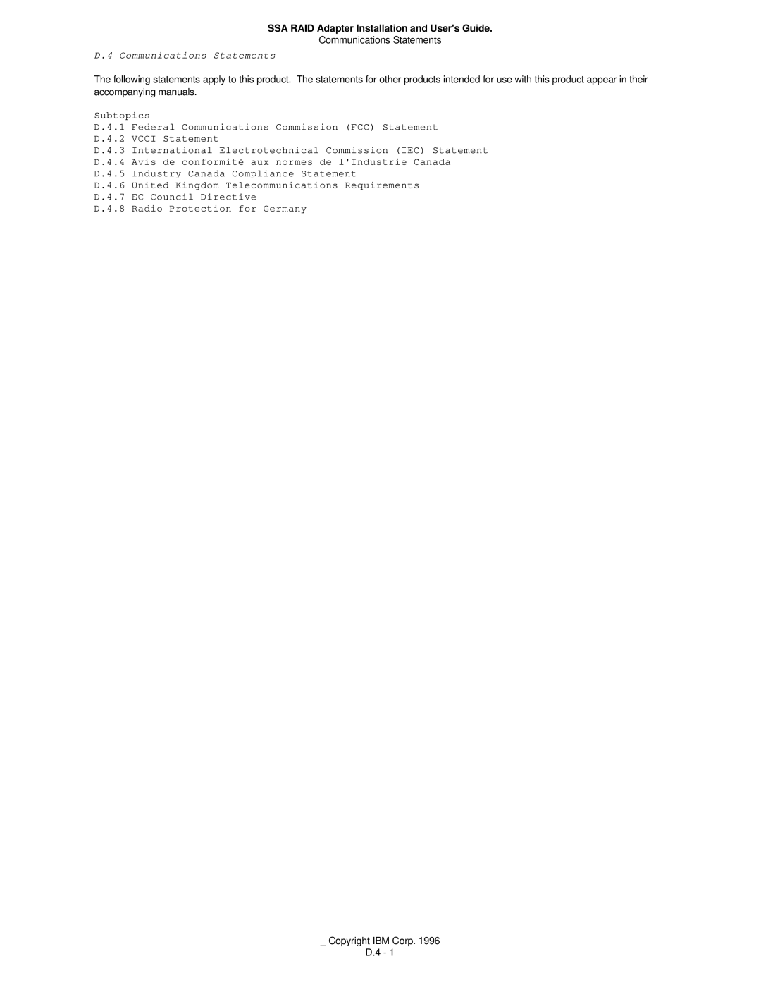 IBM 32H3816 manual Communications Statements 