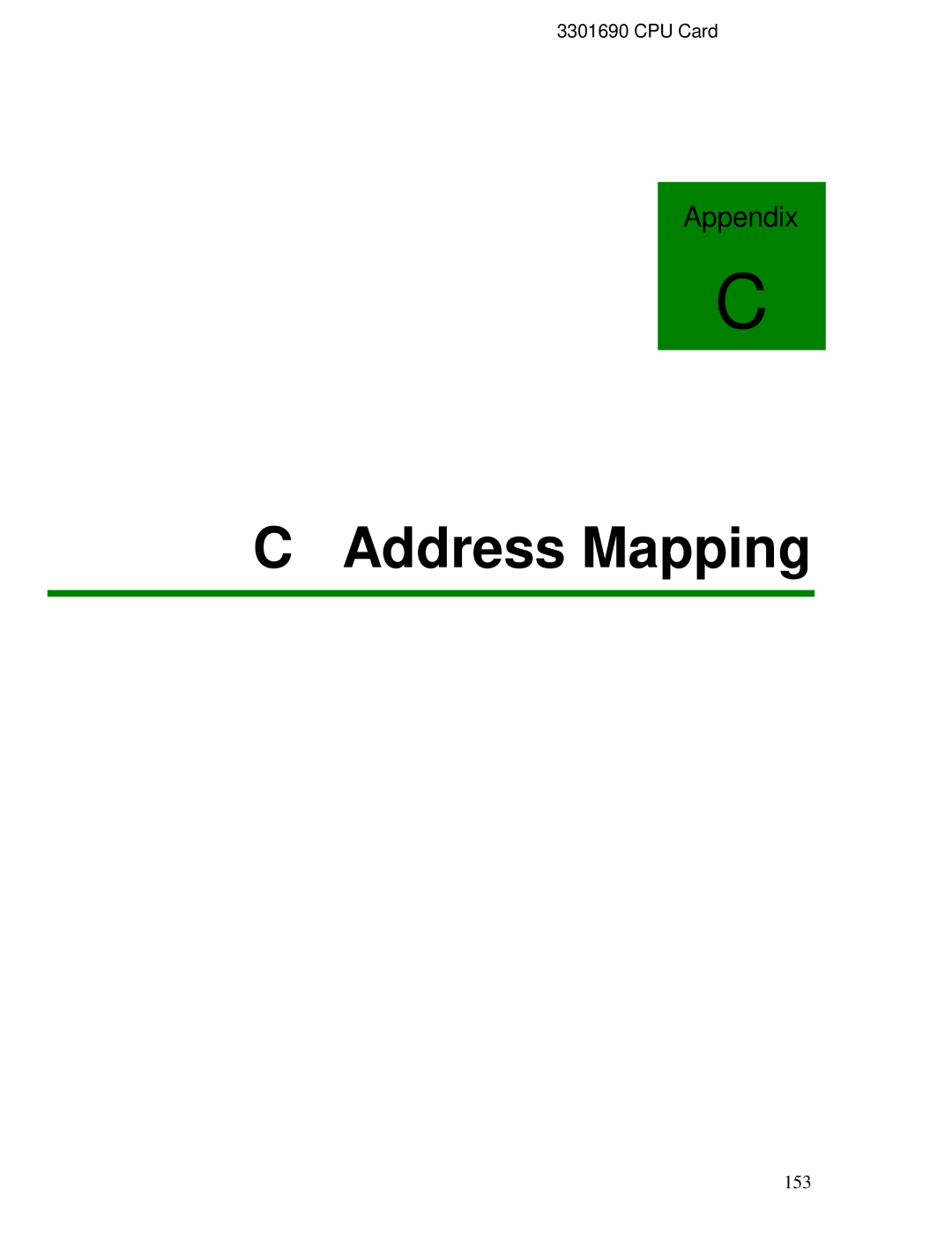 IBM 3301690 user manual Address Mapping 