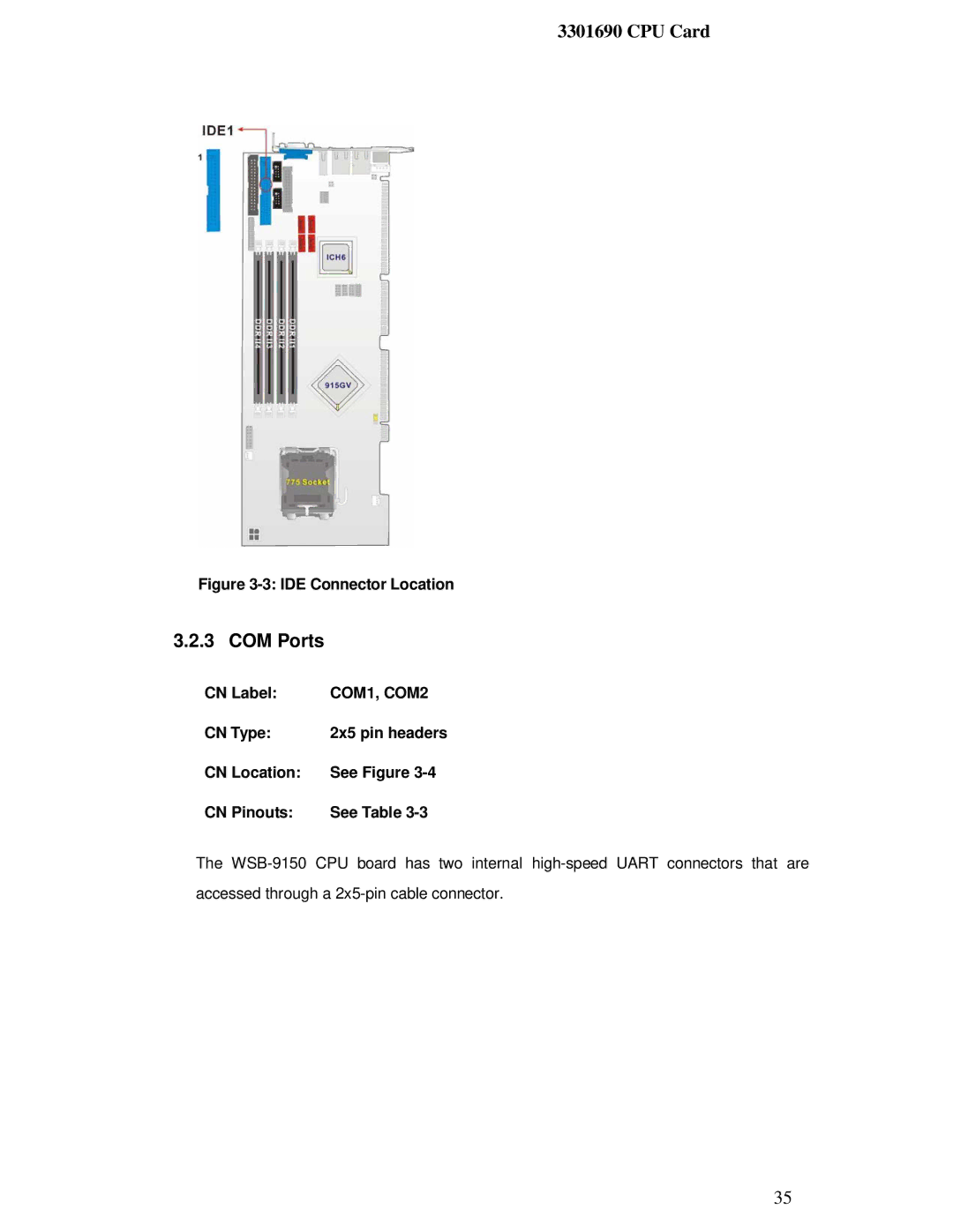 IBM 3301690 user manual COM Ports, COM1, COM2 