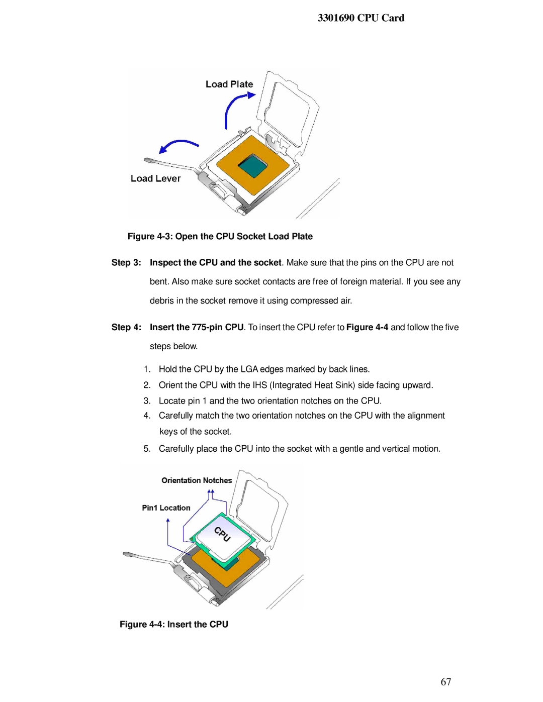 IBM 3301690 user manual Open the CPU Socket Load Plate 