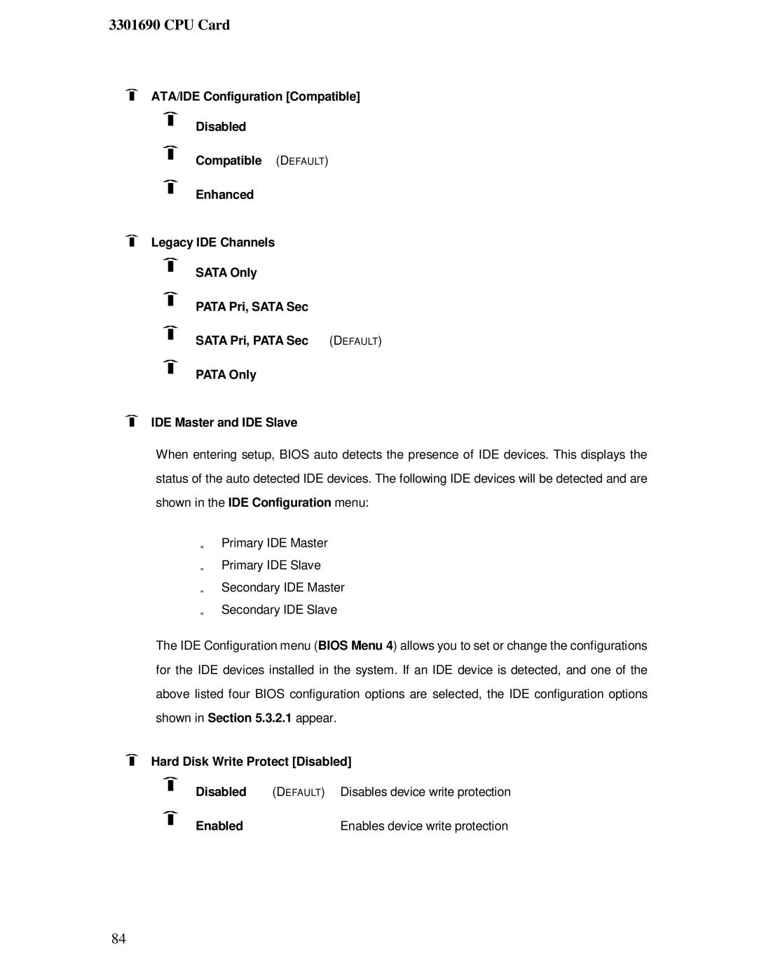 IBM 3301690 user manual Hard Disk Write Protect Disabled 