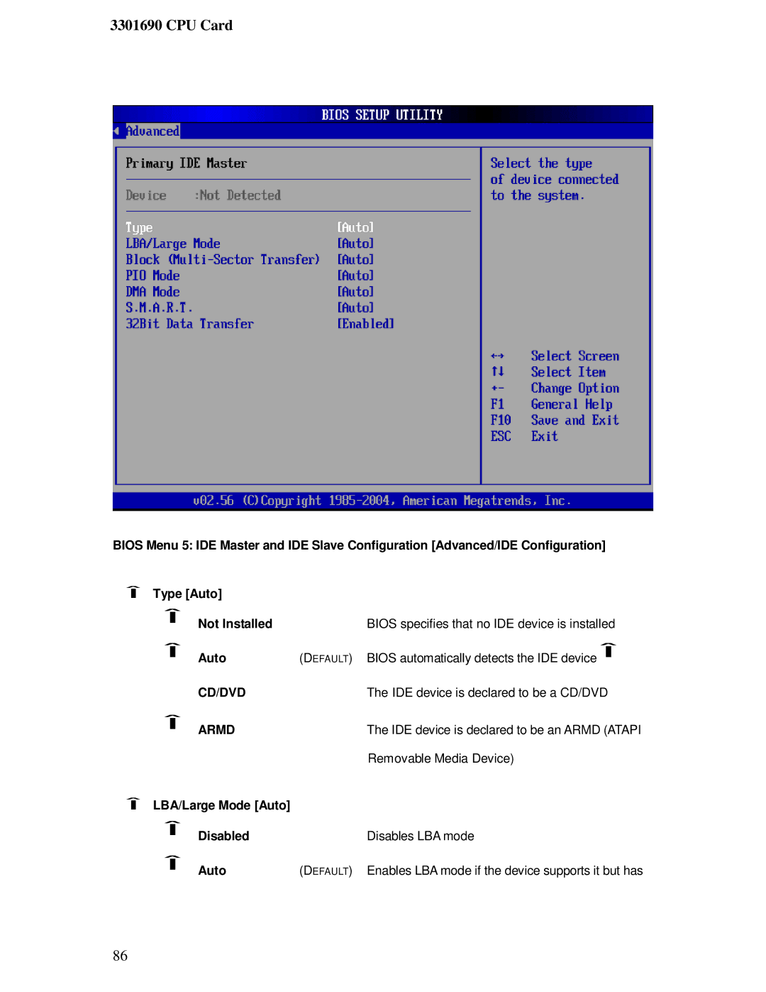 IBM 3301690 user manual Cd/Dvd, Armd, LBA/Large Mode Auto Disabled 