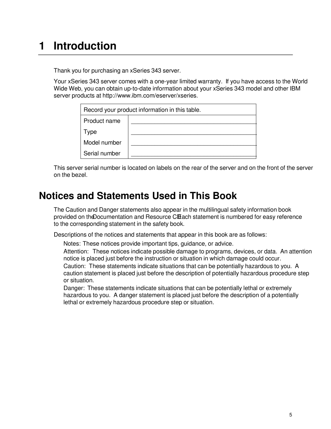 IBM 343 manual Introduction 