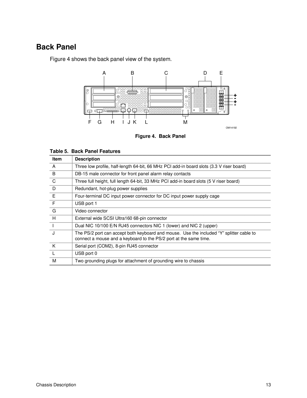 IBM 343 manual Back Panel Back Panel Features 