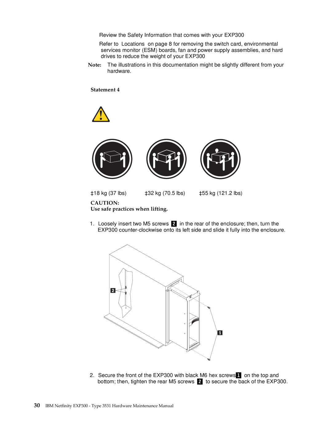 IBM 3531 manual Statement 