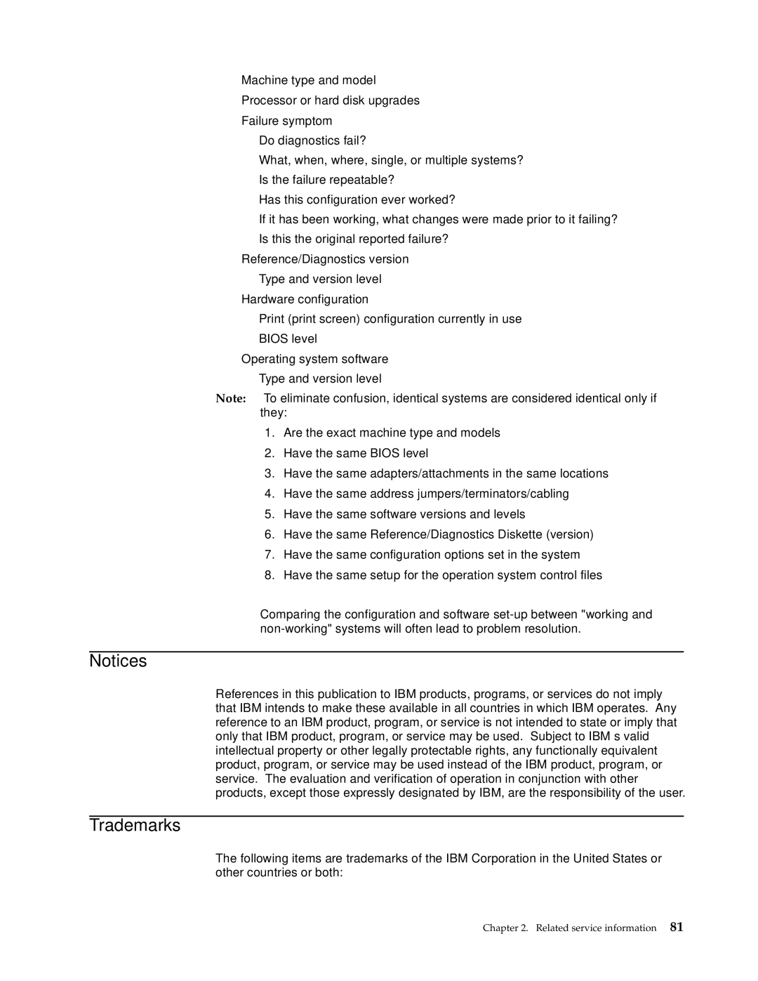 IBM 3531 manual Trademarks 