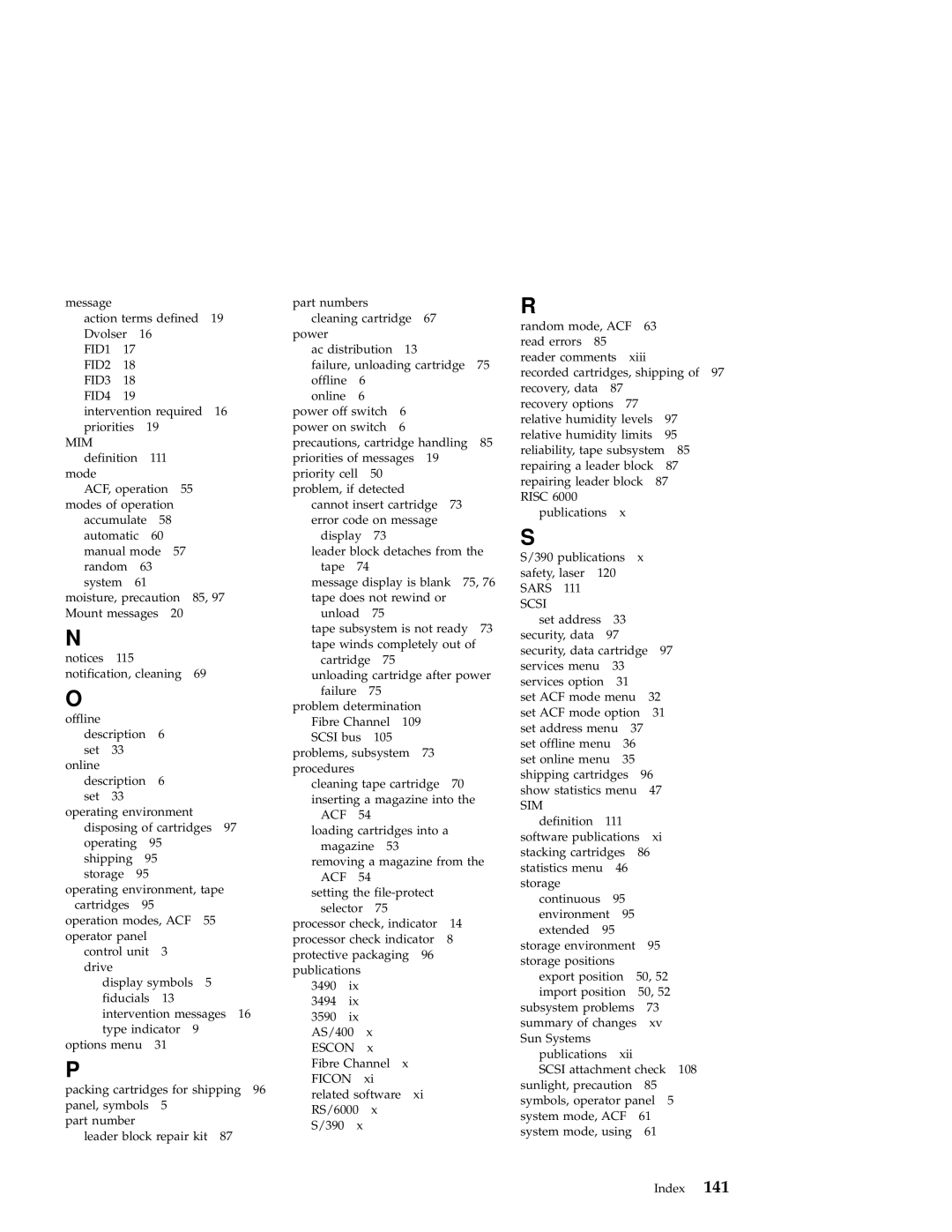 IBM 3590 manual FID1 FID2 FID3 FID4 