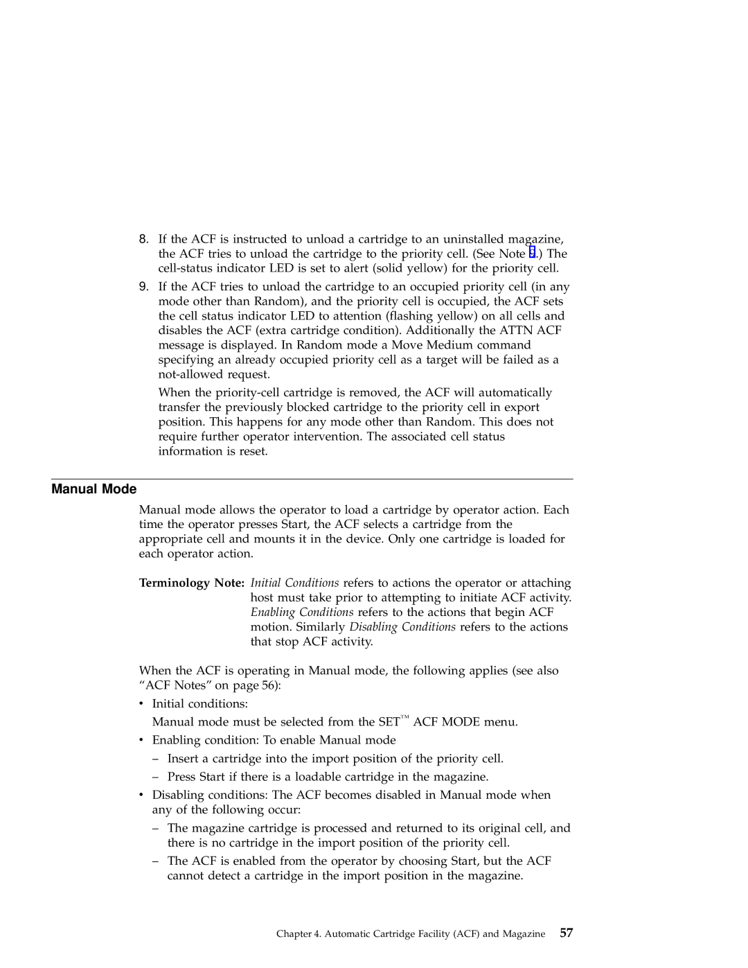 IBM 3590 manual Manual Mode 