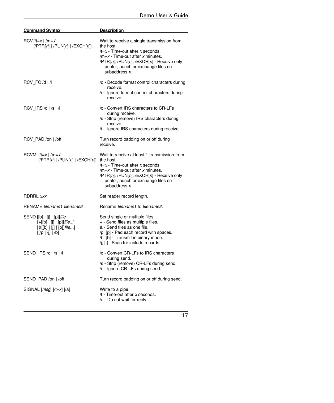 IBM 3770 manual Rename filename1 filename2, Rename filename1 to filename2 