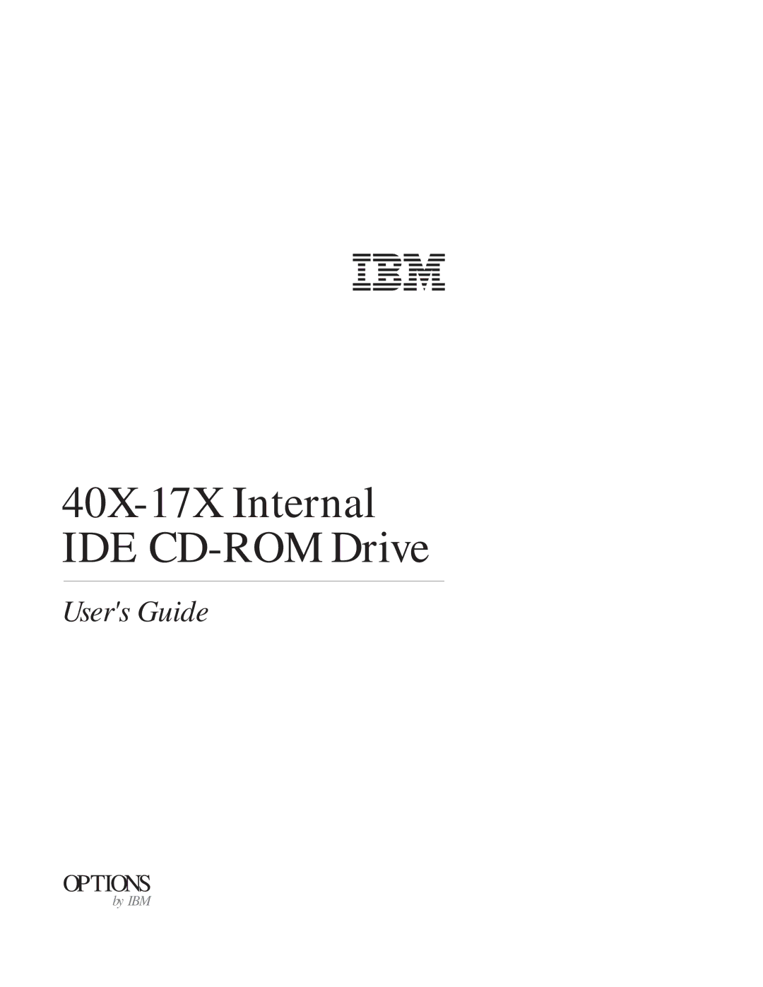 IBM 37L1388 manual 40X-17X Internal IDE CD-ROM Drive 