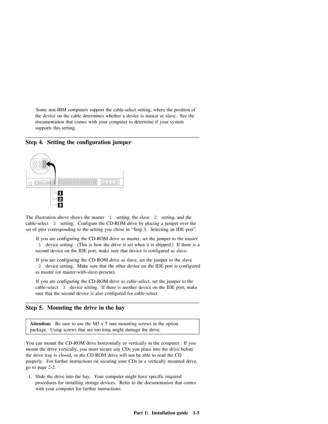 IBM 37L1388 manual Setting the configuration jumper, Bay 