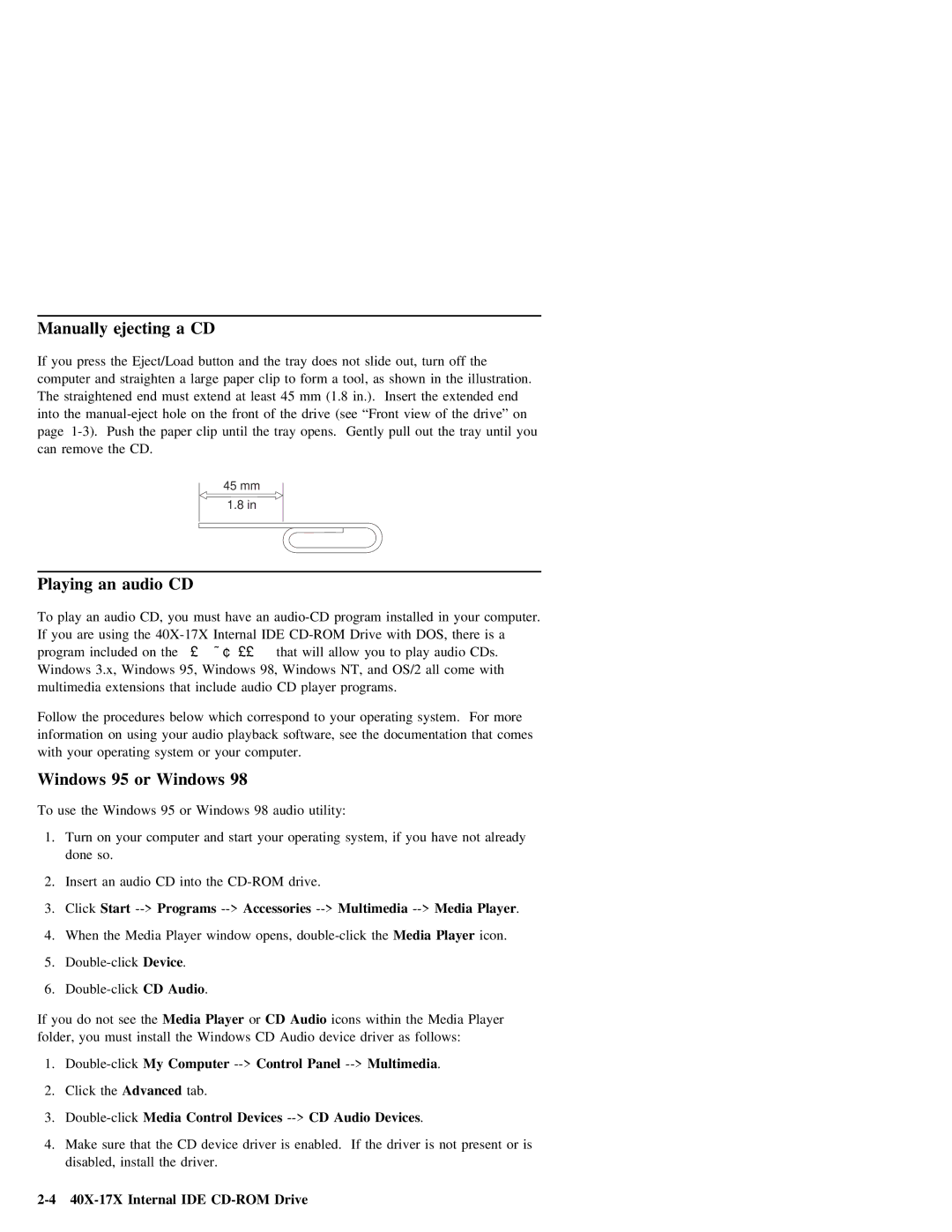 IBM 37L1388 manual Windows 95 or Windows, Start, Device, Player 