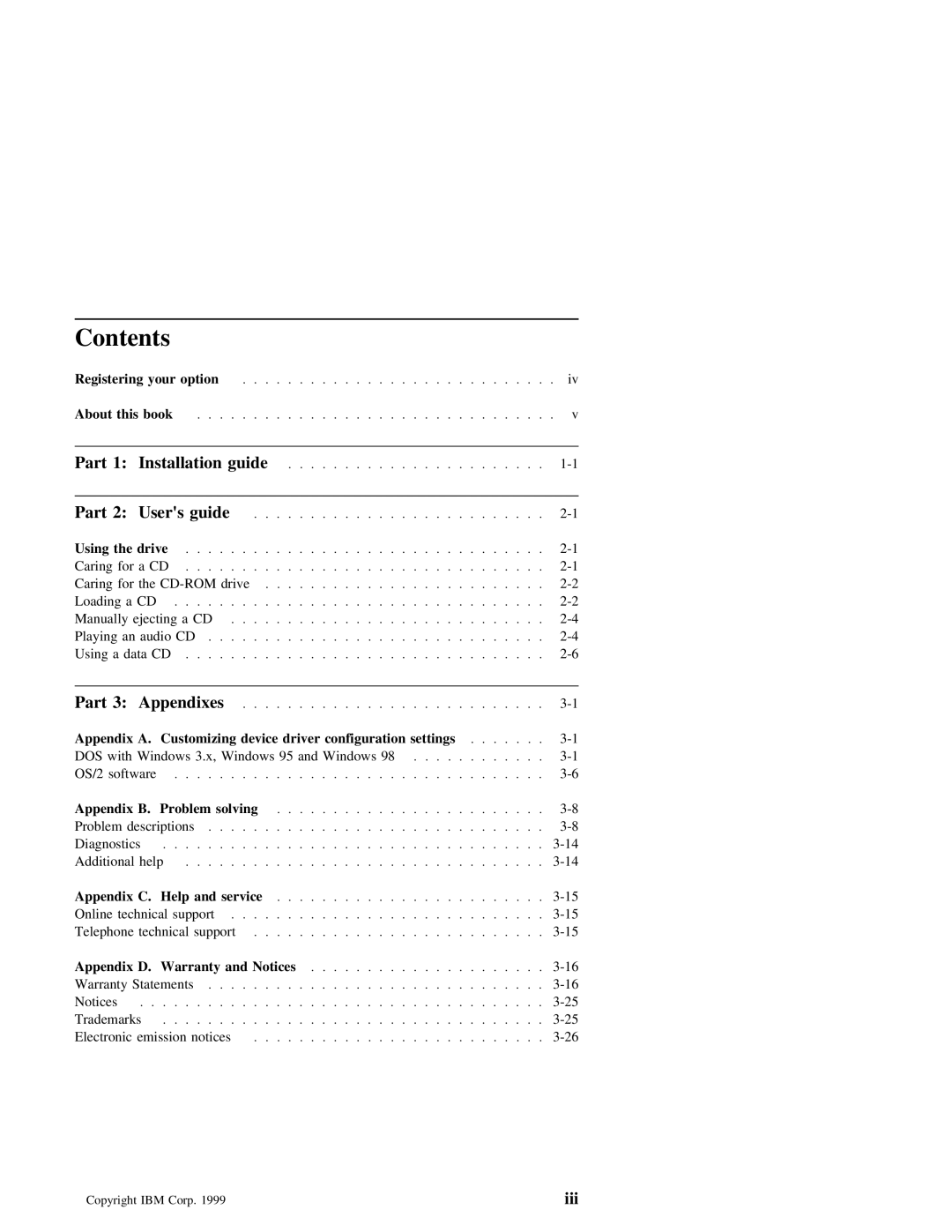 IBM 37L1388 manual Contents 