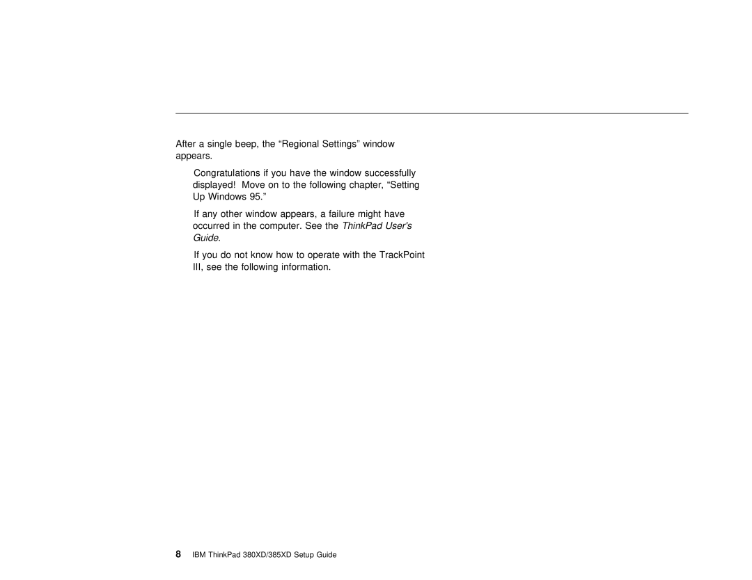 IBM 380XD, 385XD setup guide Guide 