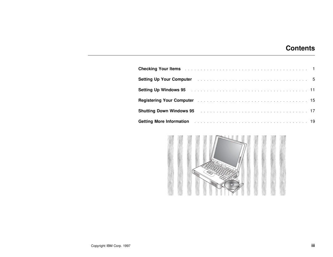 IBM 385XD, 380XD setup guide Contents 