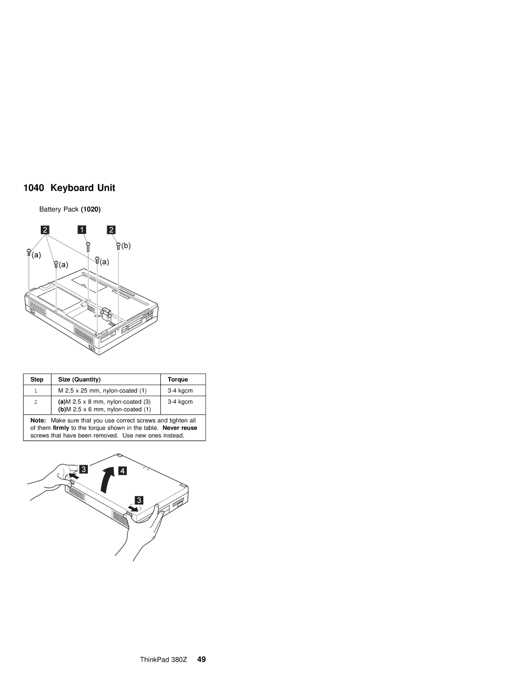 IBM 380Z manual Keyboard Unit, Battery Pack1020 