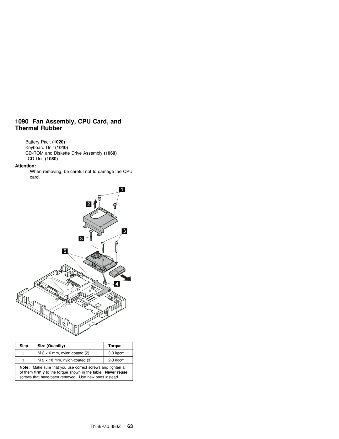 IBM 380Z manual Fan Assembly, CPU Card, Thermal Rubber 