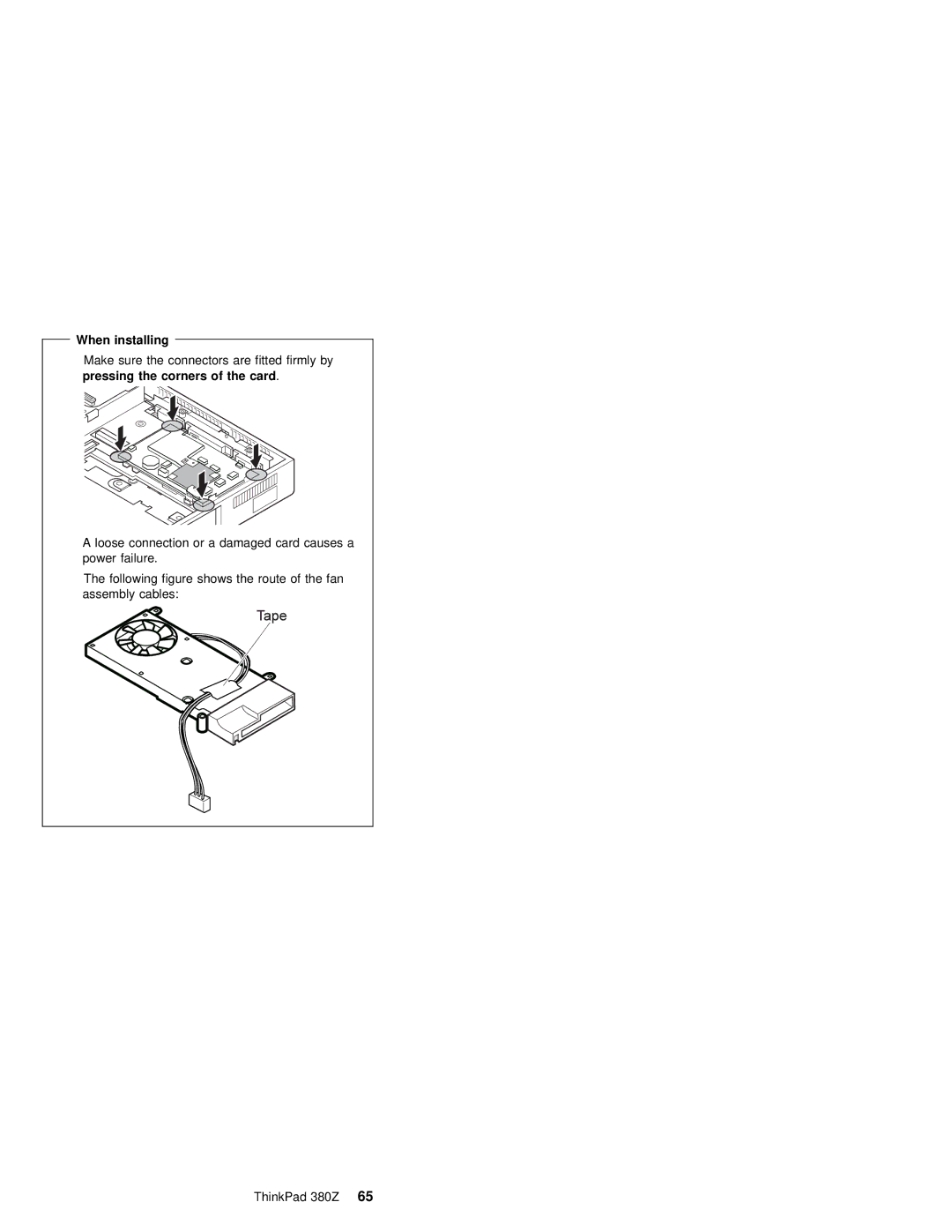 IBM 380Z manual When installing 