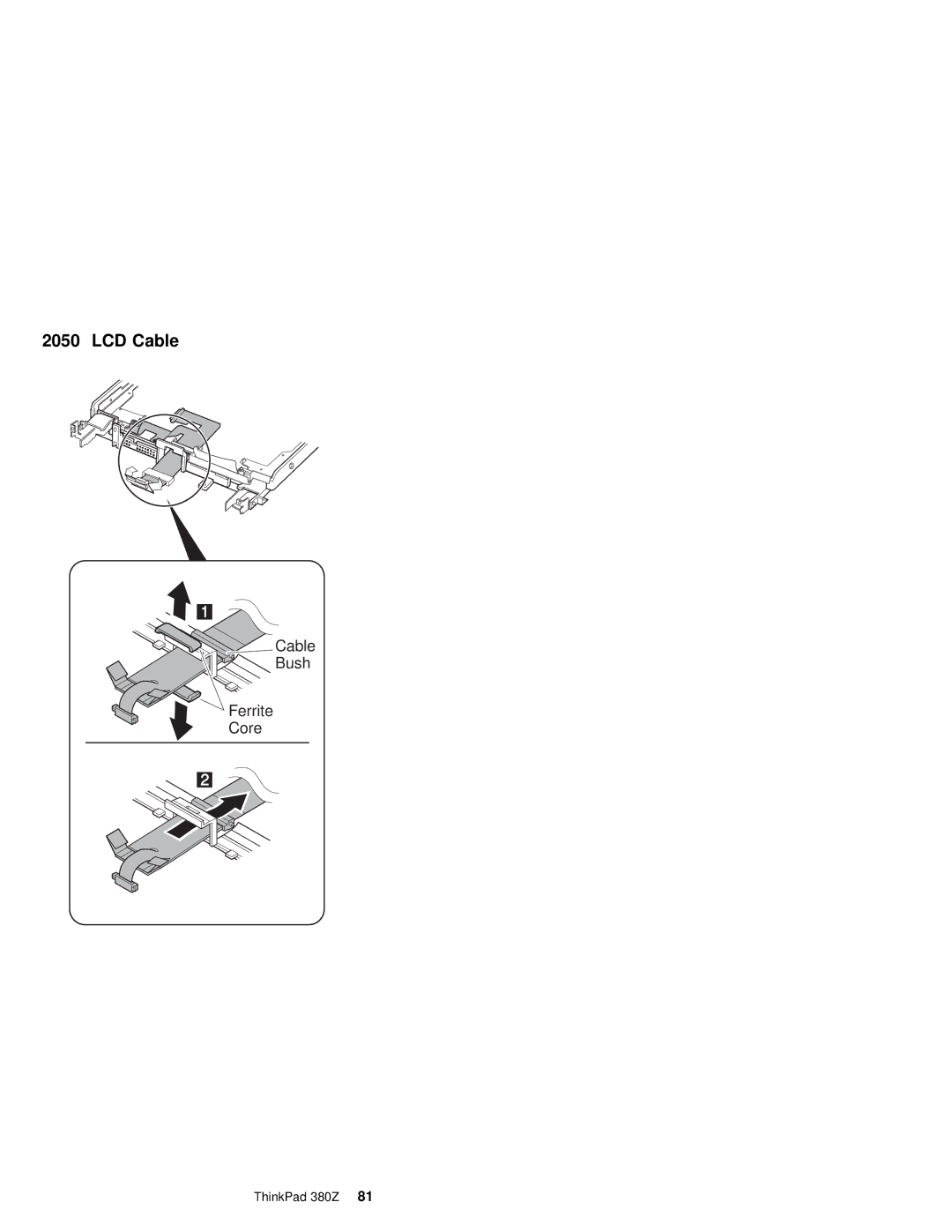 IBM 380Z manual LCD Cable, Bush 