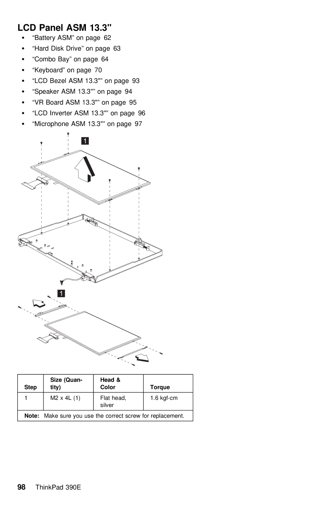 IBM 390E manual Bezel ASM 13.3 on 