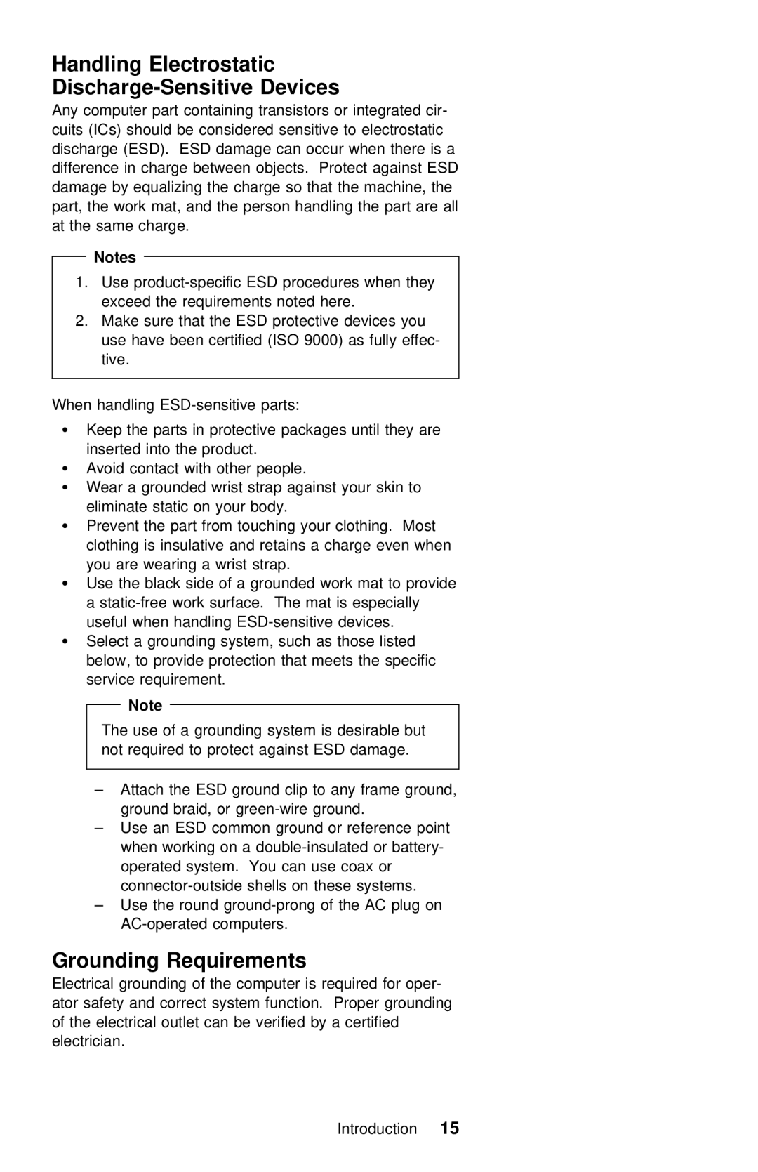 IBM 390E manual Handling Electrostatic Discharge-Sensitive Devices, Grounding Requirements 