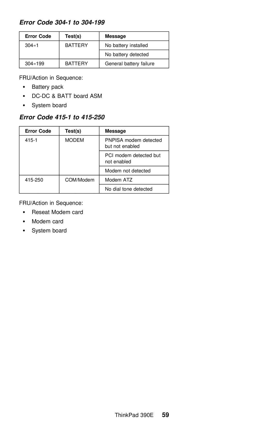 IBM 390E manual 304-1 to 