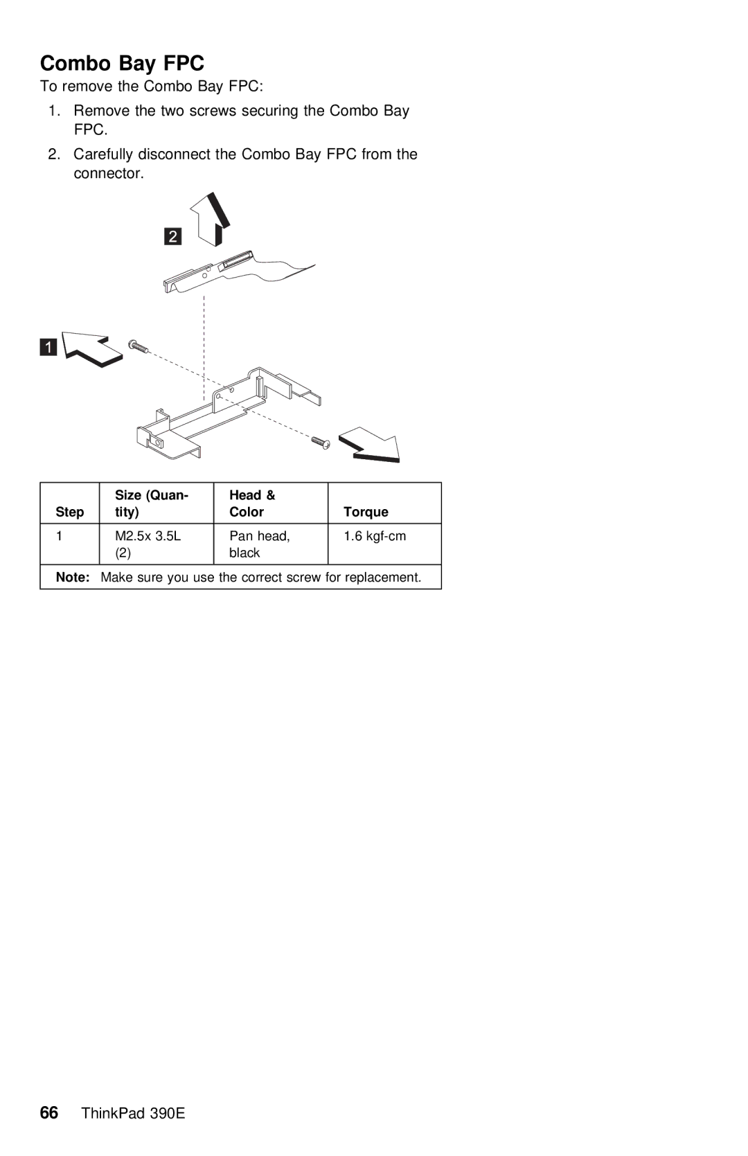 IBM 390E manual Bay, Size Quan, Torque, Pan Head Kgf-cm 