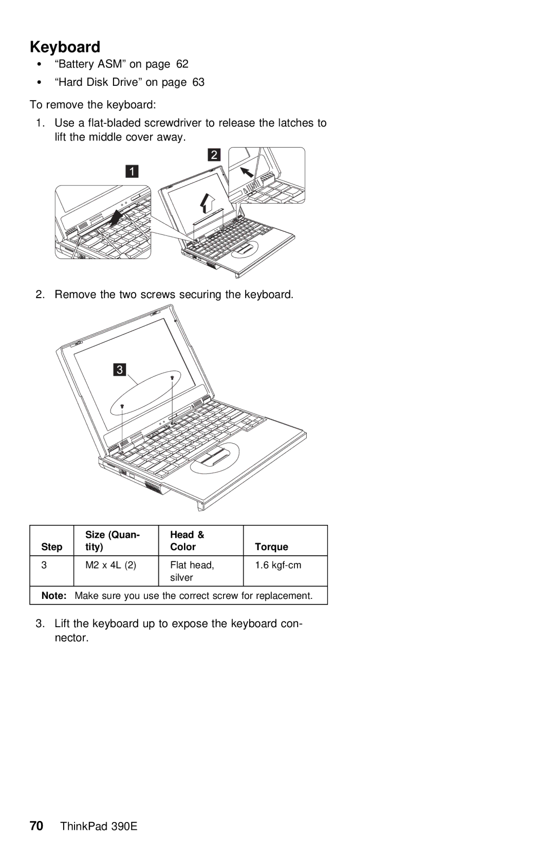 IBM 390E manual Keyboard 