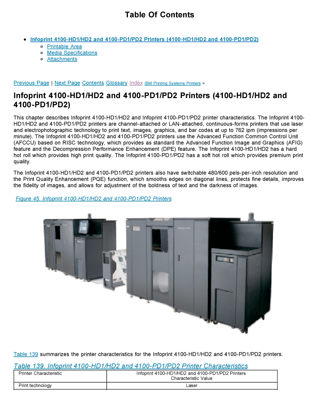 IBM 4100 specifications Table Of Contents 