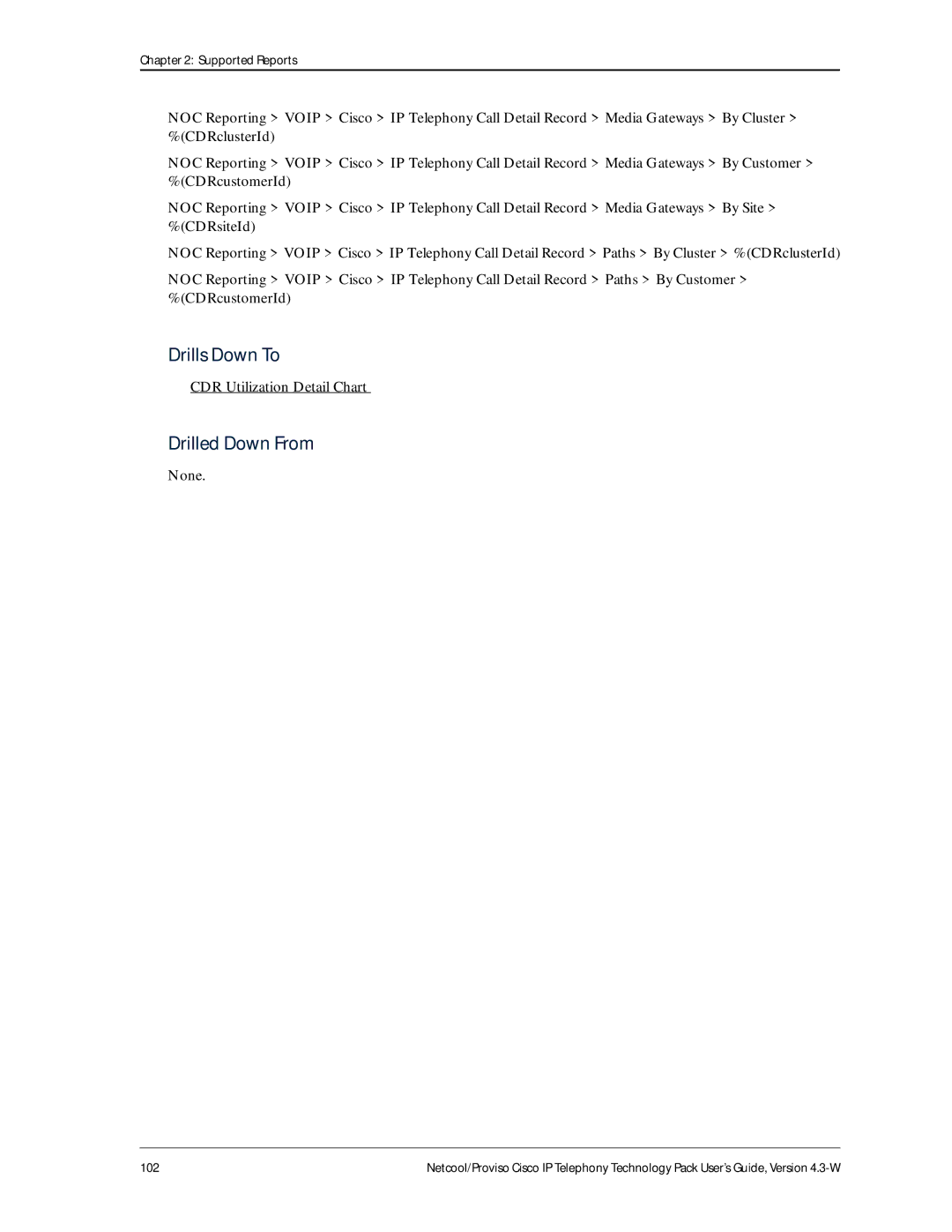 IBM 4.3-W manual CDR Utilization Detail Chart 