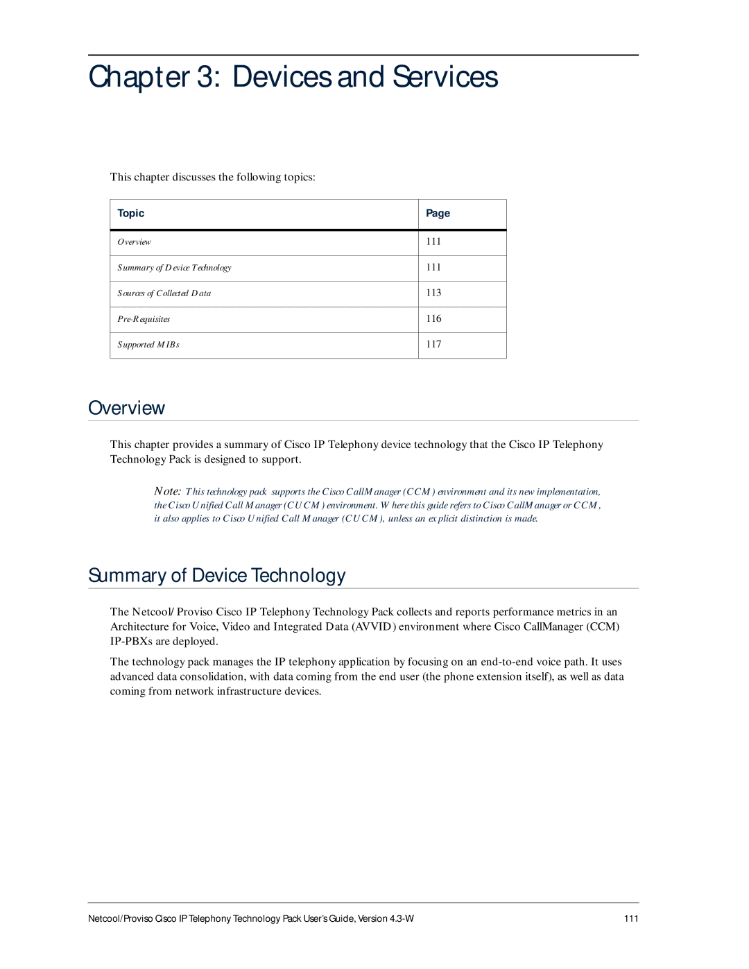 IBM 4.3-W manual Devices and Services, Summary of Device Technology 