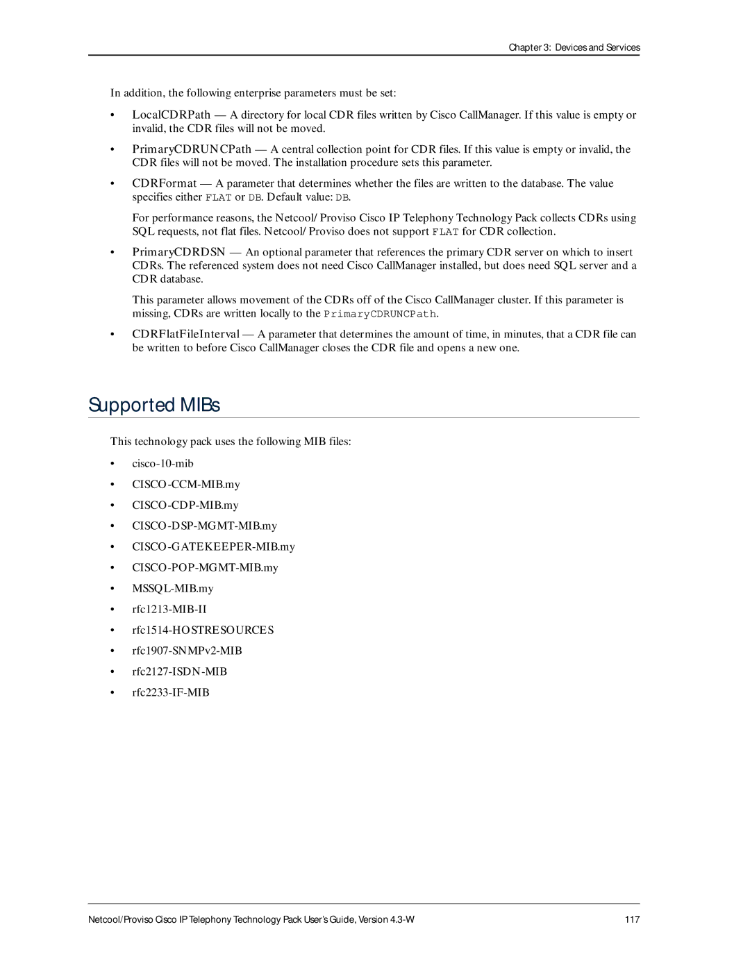 IBM 4.3-W manual Supported MIBs 