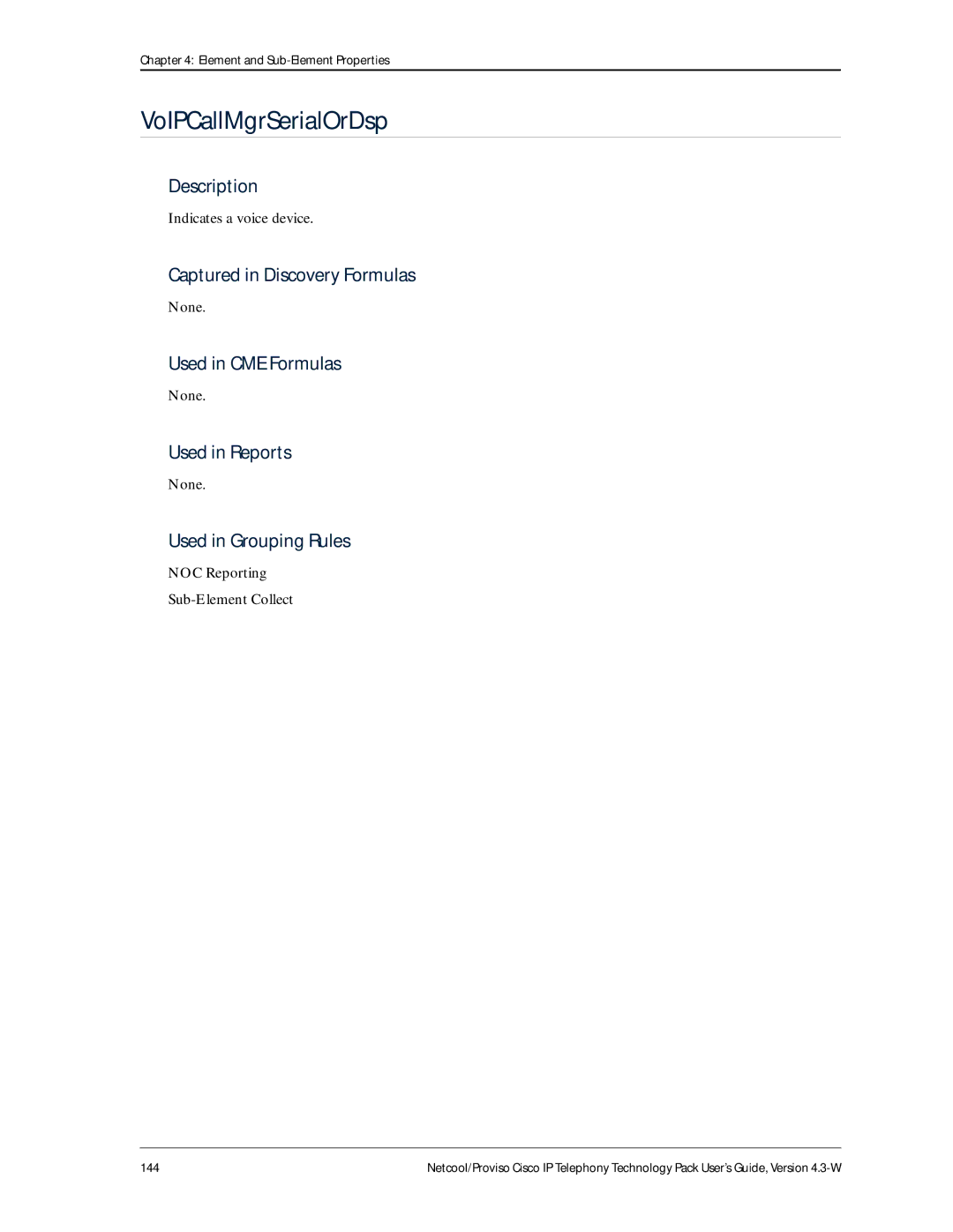 IBM 4.3-W manual VoIPCallMgrSerialOrDsp, Indicates a voice device 