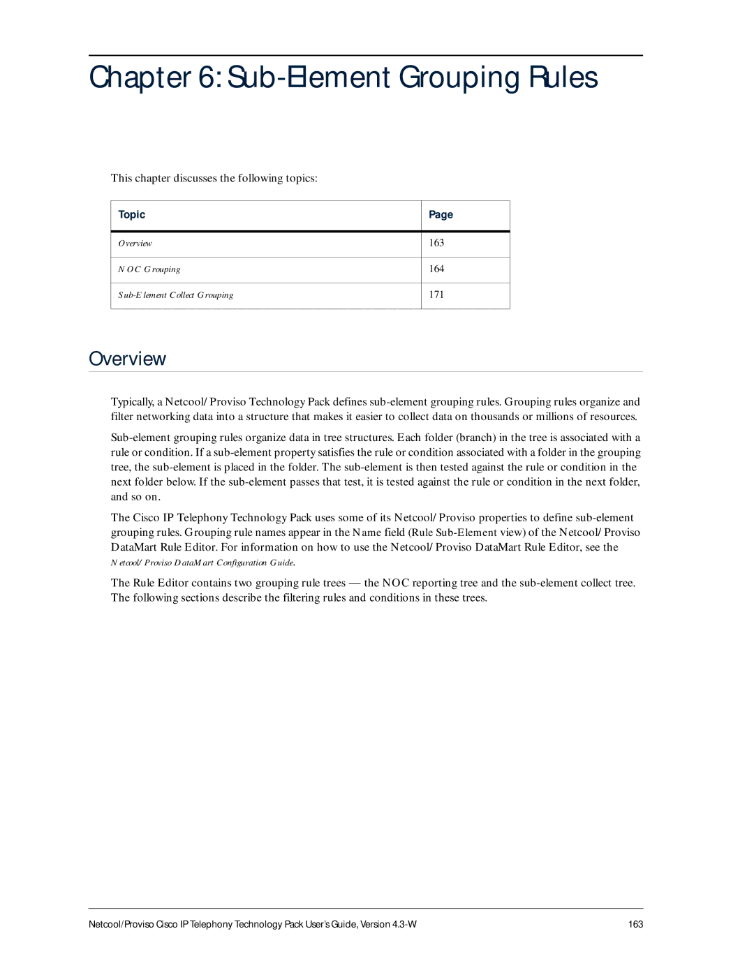 IBM 4.3-W manual Sub-Element Grouping Rules 