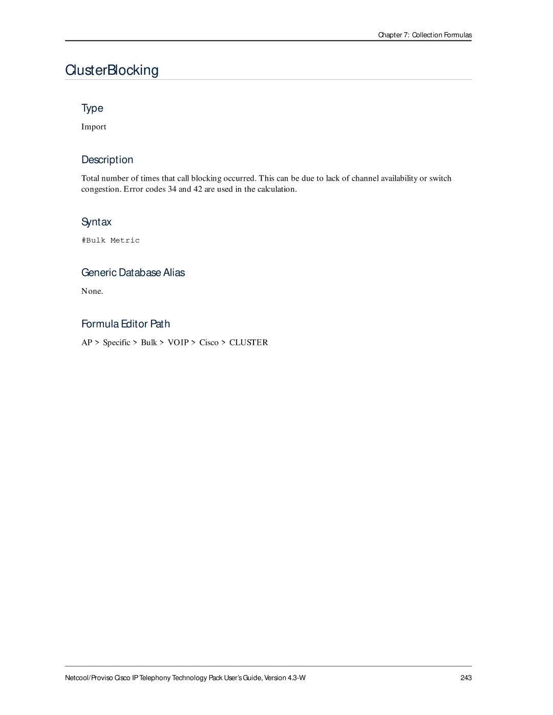 IBM 4.3-W manual ClusterBlocking, AP Specific Bulk Voip Cisco Cluster 