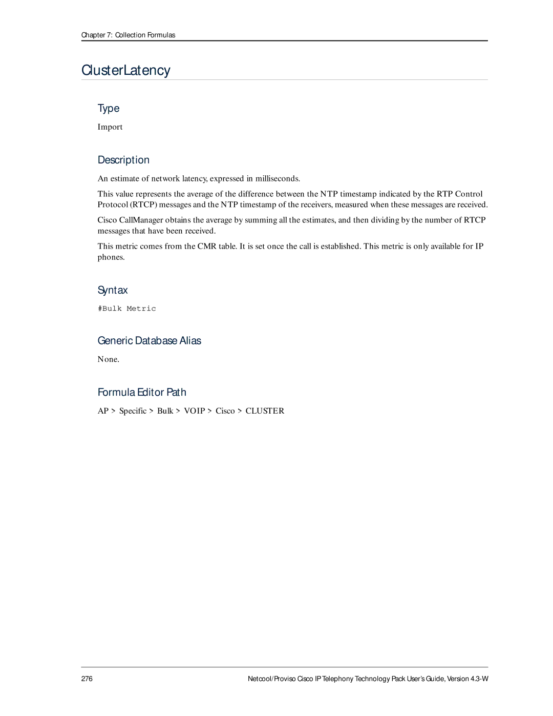 IBM 4.3-W manual ClusterLatency 