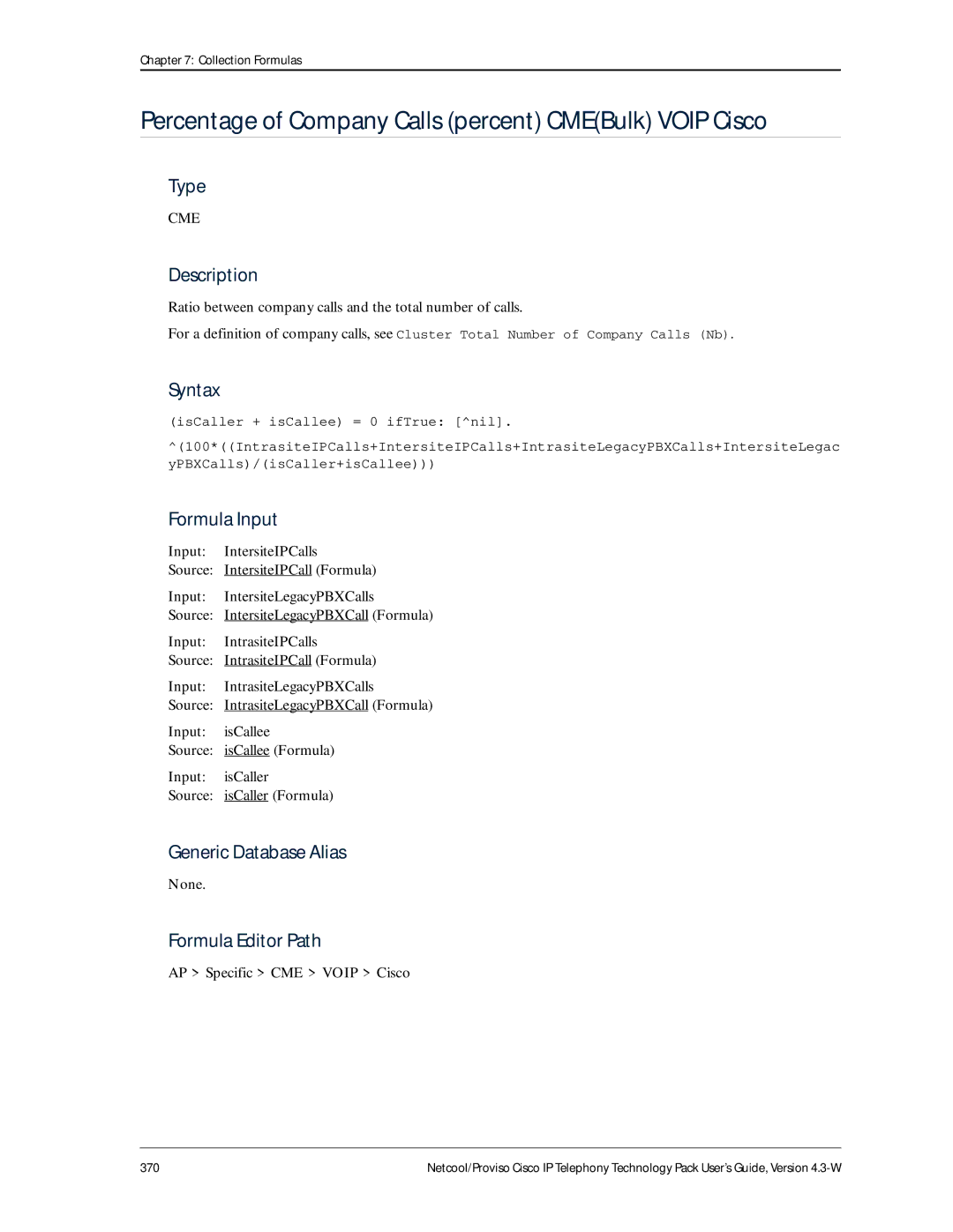 IBM 4.3-W manual Percentage of Company Calls percent CMEBulk Voip Cisco 