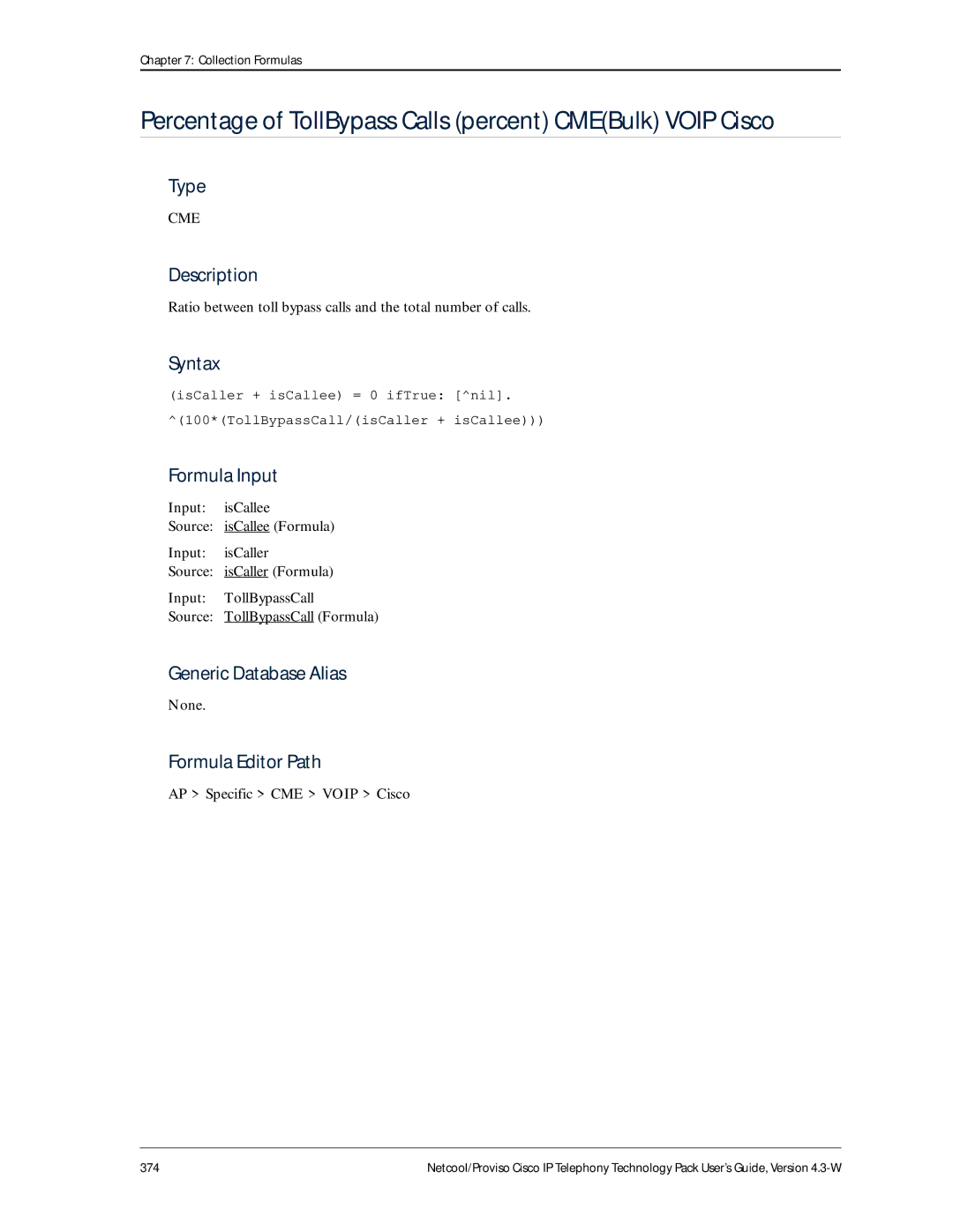 IBM 4.3-W manual Percentage of TollBypass Calls percent CMEBulk Voip Cisco 