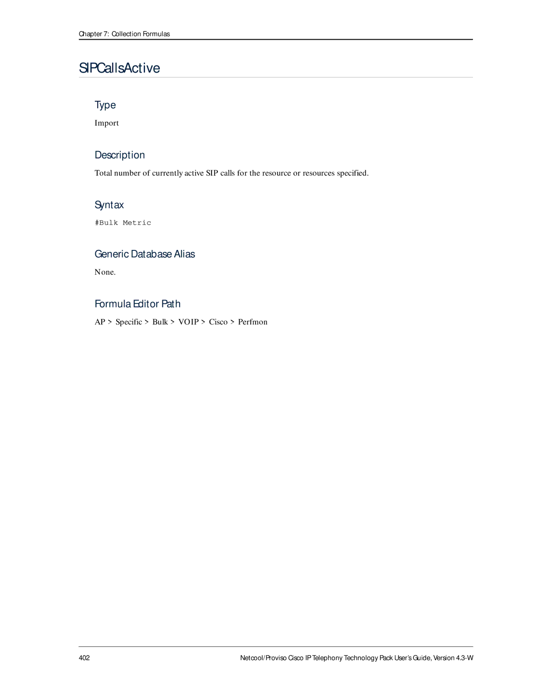 IBM 4.3-W manual SIPCallsActive, AP Specific Bulk Voip Cisco Perfmon 