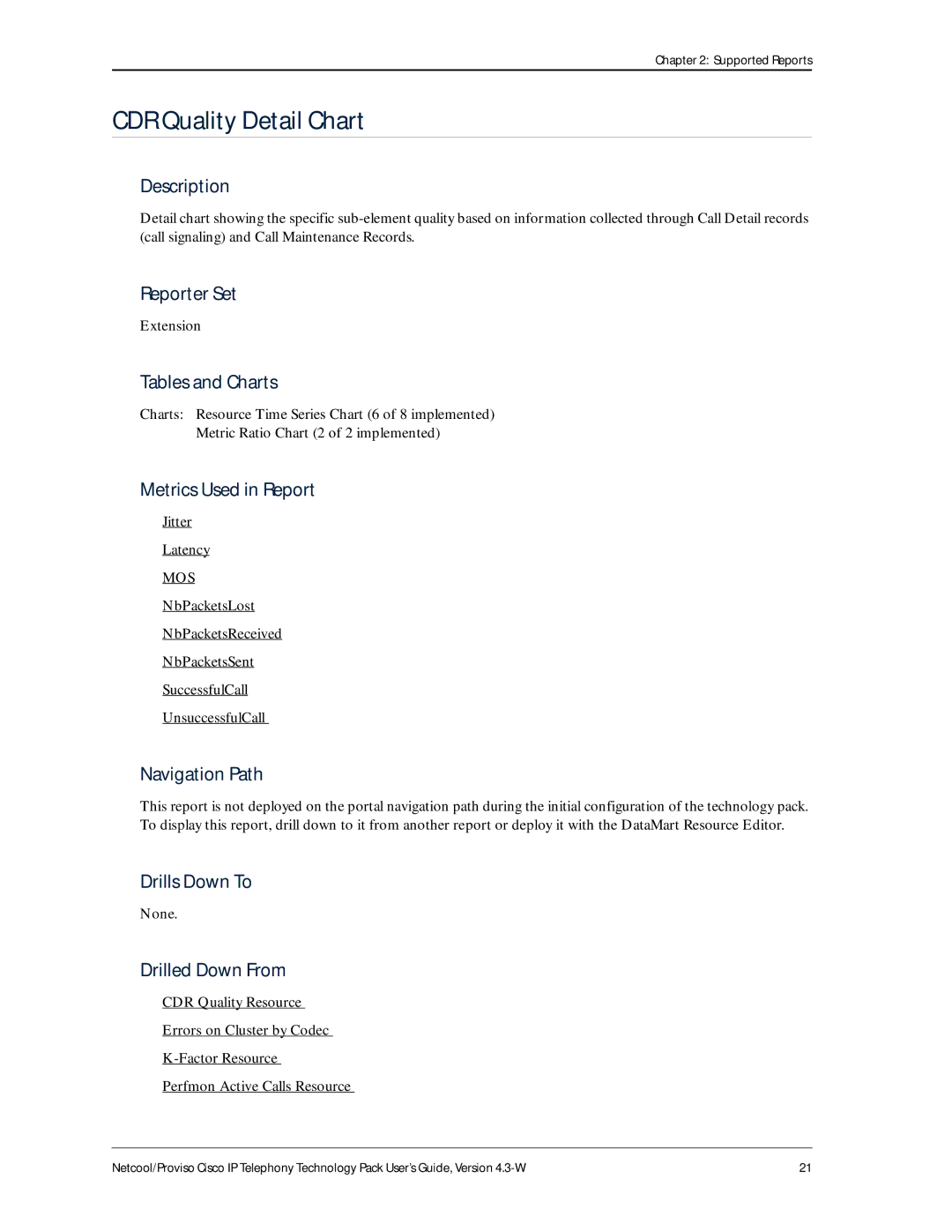 IBM 4.3-W manual CDR Quality Detail Chart, Jitter Latency 