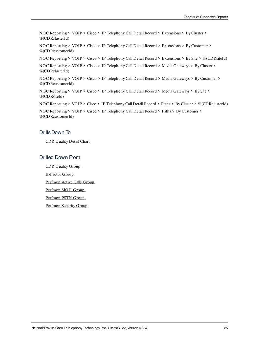 IBM 4.3-W manual CDR Quality Detail Chart 