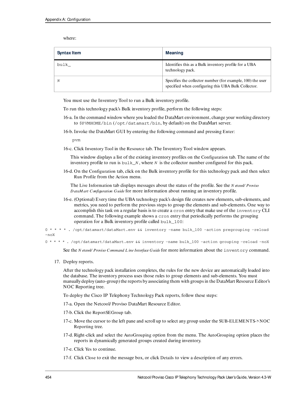 IBM 4.3-W manual Syntax Item 