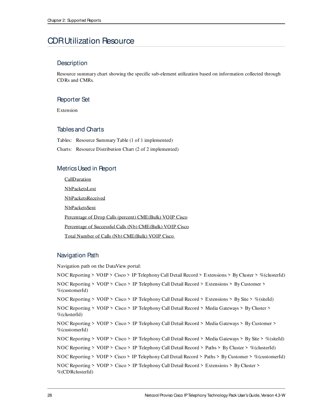 IBM 4.3-W manual CDR Utilization Resource 